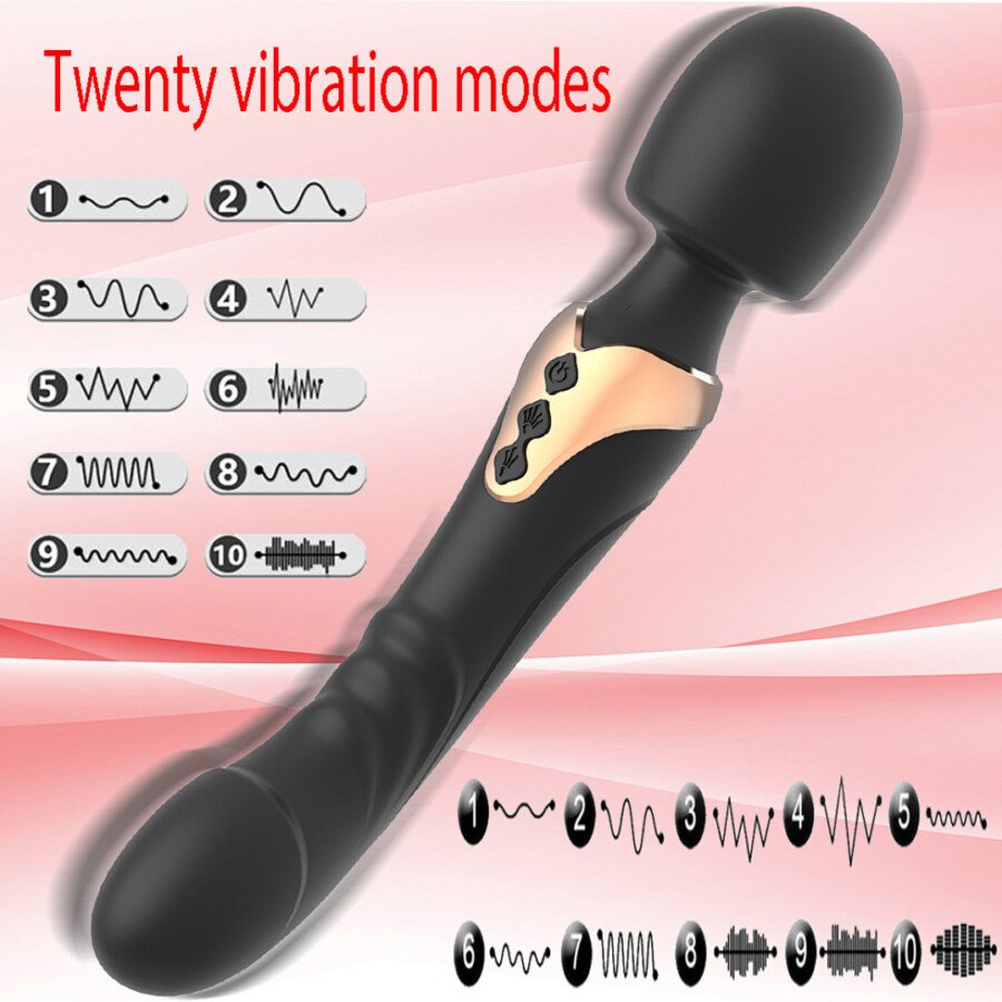 Black wand with the supplier’s two groups of vibration-pattern diagrams