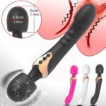 Black wand with pink, white and black colour illustrations