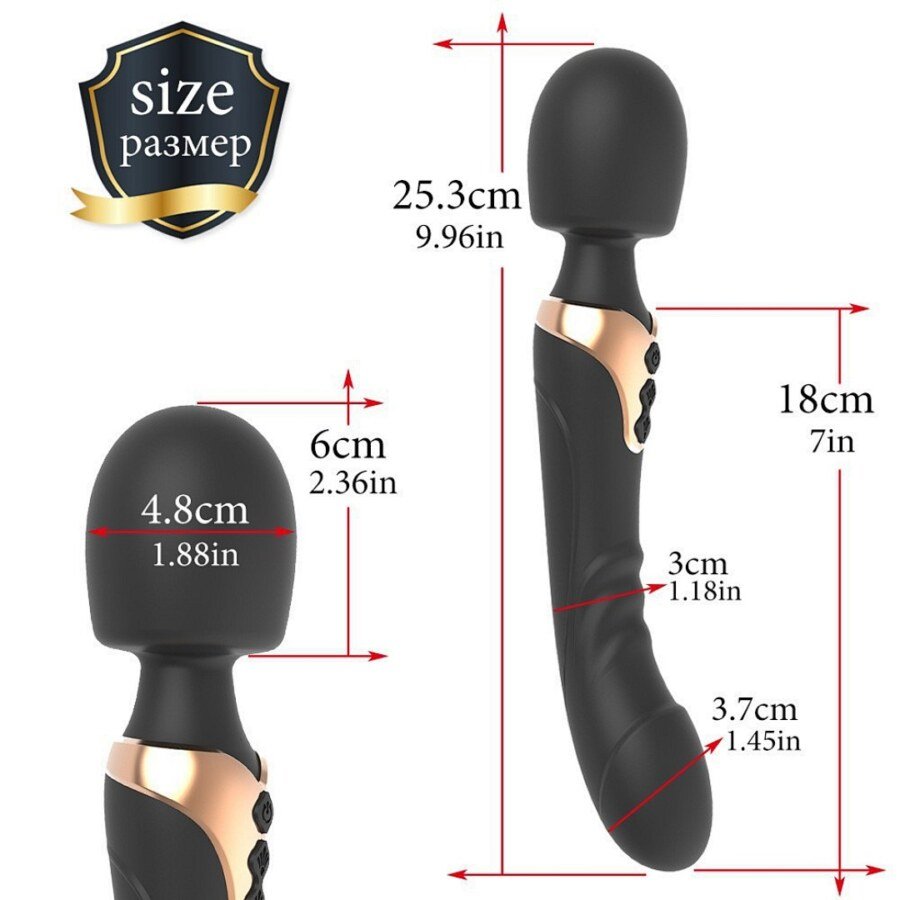 Supplier dimension diagram of the black wand