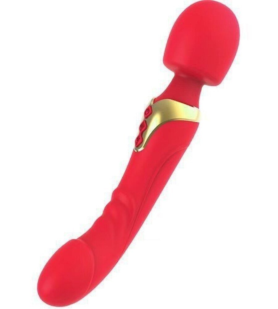 Red and gold dual-ended wand on a white background