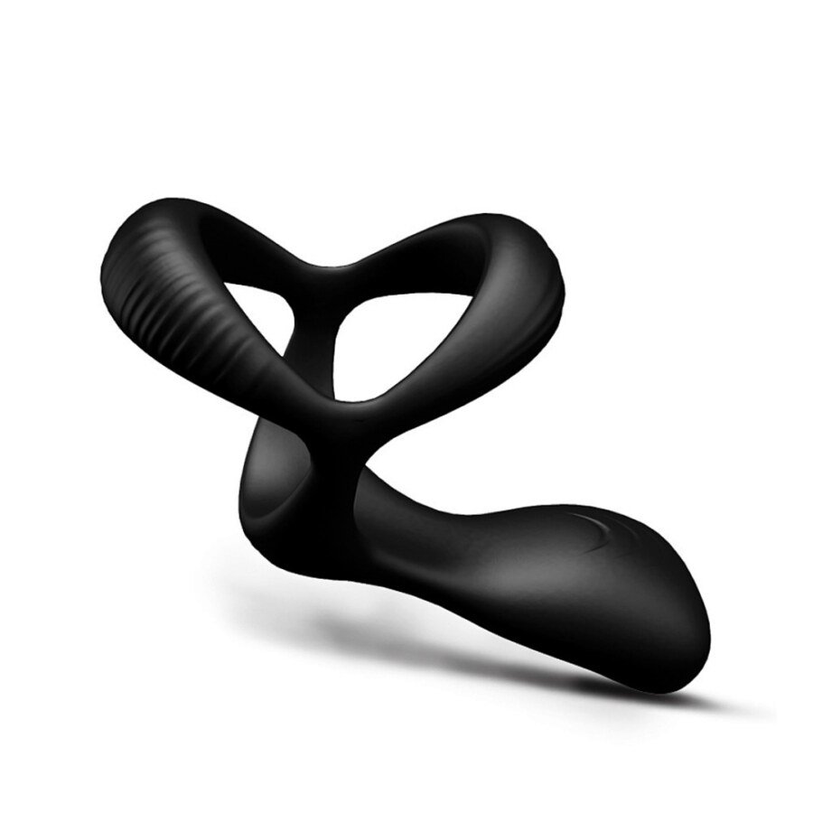 Vibrating Double Cock Ring – 10 Modes, Rechargeable