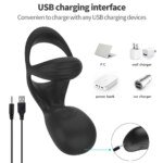 Supplier USB charging diagram showing the black double-ring vibrator charging port