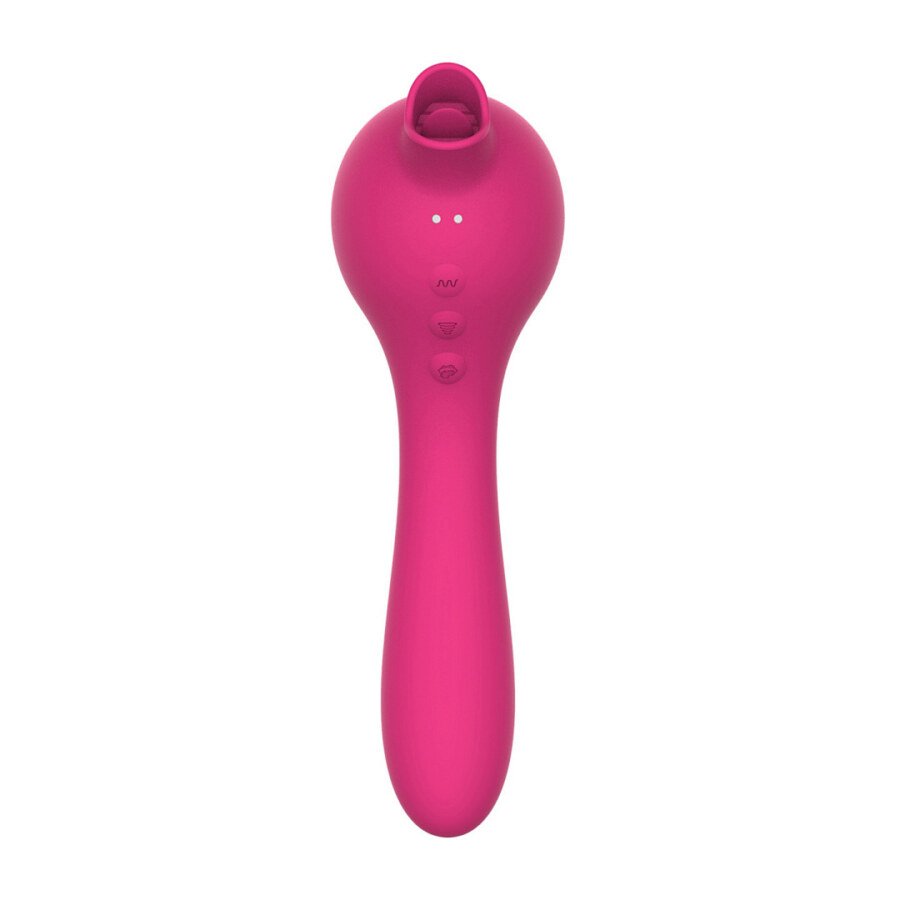 Tongue & Suction Clitoral Vibrator – Pink