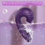 Purple curved toy in supplier water-effect promotional artwork