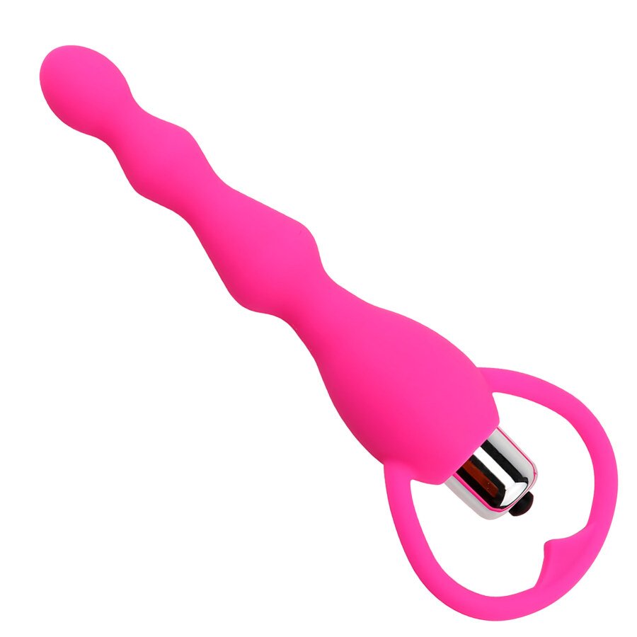 Vibrating Anal Beads with Ring Pull – 17 cm, Pink – view 5