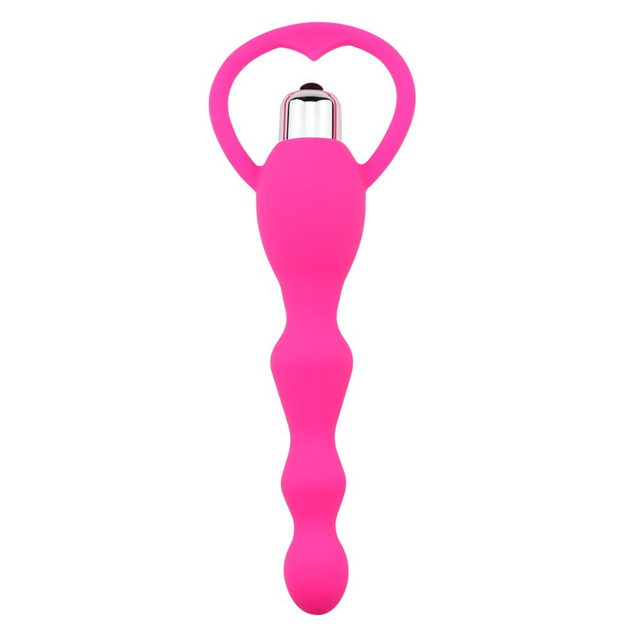 Vibrating Anal Beads with Ring Pull – 17 cm, Pink – view 2