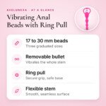 Vibrating Anal Beads with Ring Pull – 17 cm, Pink – key features at a glance