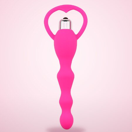 Vibrating Anal Beads with Ring Pull โ 17 cm, Pink