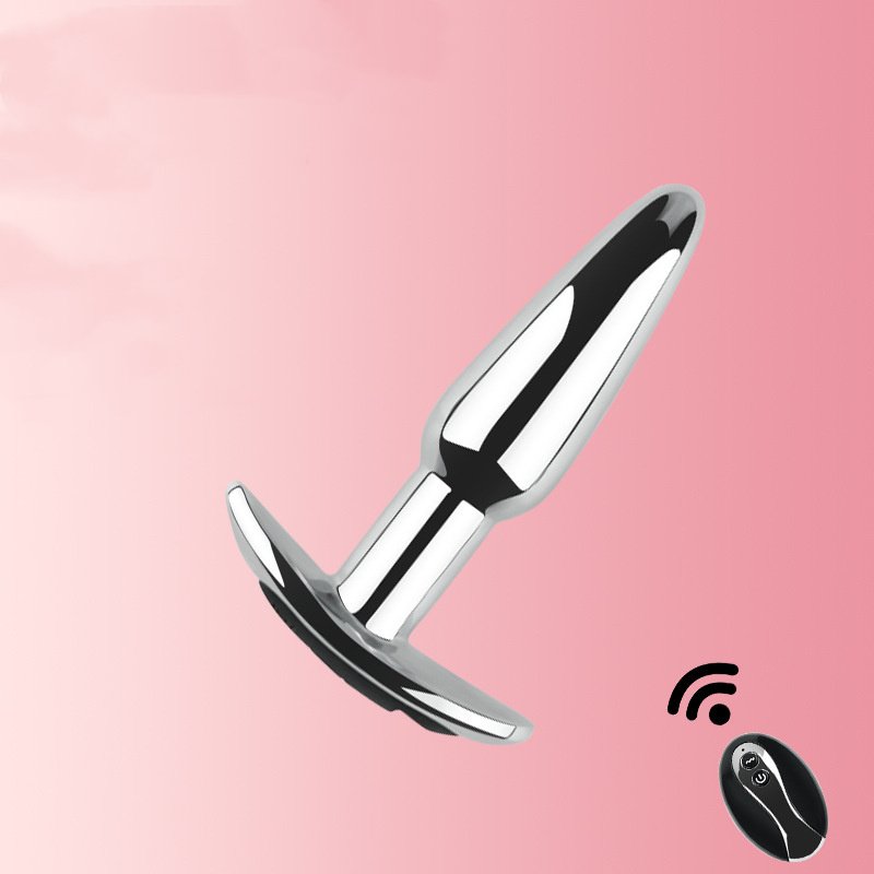 Original supplier image CH-4C90202 #2 Remote-Control Vibrating Metal Butt Plug – 96 mm – view 2