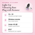 Light-Up Vibrating Butt Plug with Remote โ 10 + 10 Modes โ key features at a glance