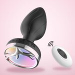 Light-Up Vibrating Butt Plug with Remote โ 10 + 10 Modes