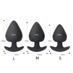 Teardrop Vibrating Butt Plug with Remote – Size M – view 5