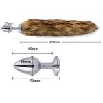 Fox Tail Butt Plug – Metal Plug with 40 cm Tail – view 3