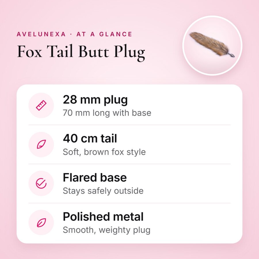 Fox Tail Butt Plug – Metal Plug with 40 cm Tail – key features at a glance