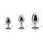 Jewel Butt Plug Set of 3 – Metal, S, M and L – view 3