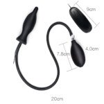 Inflatable Butt Plug with Hand Pump and Vibrating Bullet โ 11.6 cm โ view 4