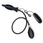 Inflatable Butt Plug with Hand Pump and Vibrating Bullet โ 11.6 cm โ view 2