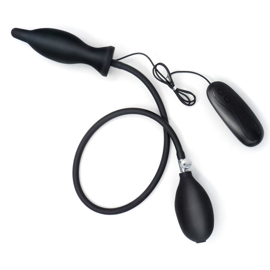 Inflatable Butt Plug with Hand Pump and Vibrating Bullet โ 11.6 cm โ view 2