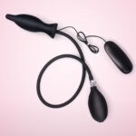 Inflatable Butt Plug with Hand Pump and Vibrating Bullet โ 11.6 cm
