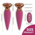 Vibrating Butt Plug with Jewel Base and Remote – 10 Modes, Pink – view 3