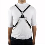 Men's Chest Harness with O-Rings & Chain Detail