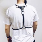 Men's Chest Harness with O-Rings & Chain Detail – view 5