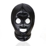 Gimp Mask Bondage Hood – Open Eyes and Mouth, Black – view 2
