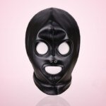 Gimp Mask Bondage Hood – Open Eyes and Mouth, Black