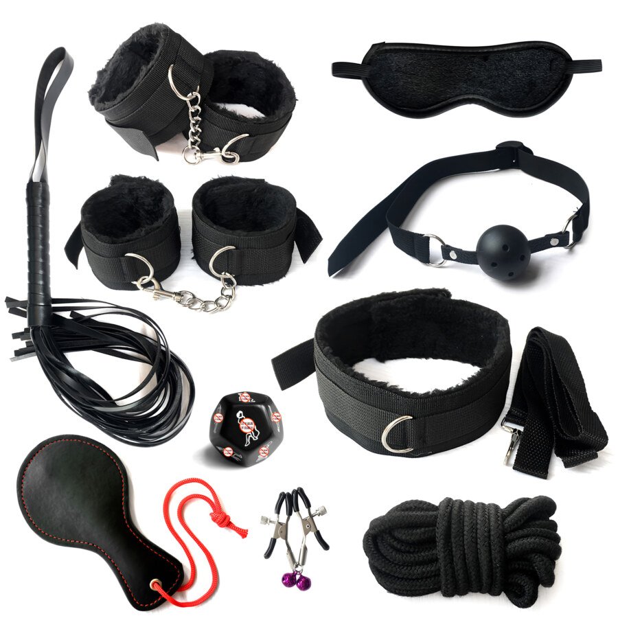 Bondage Kit – 11 Piece BDSM Set, Black – view 2