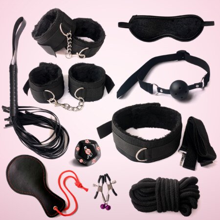 Bondage Kit – 11 Piece BDSM Set, Black
