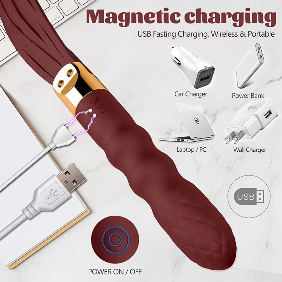 MIFANA Vibrating Flogger – Rechargeable, 10 Vibration Modes – view 4
