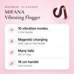 MIFANA Vibrating Flogger – Rechargeable, 10 Vibration Modes – key features at a glance