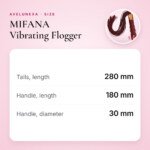 MIFANA Vibrating Flogger – Rechargeable, 10 Vibration Modes – size and measurements