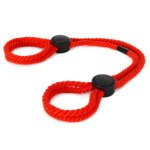 Adjustable Rope Wrist and Ankle Cuffs – Red – view 2