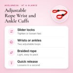 Adjustable Rope Wrist and Ankle Cuffs – Red – key features at a glance