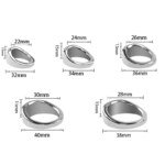 Original supplier image CH-4C90201 #9 Tapered Metal Penis Ring – 5 Sizes – view 3