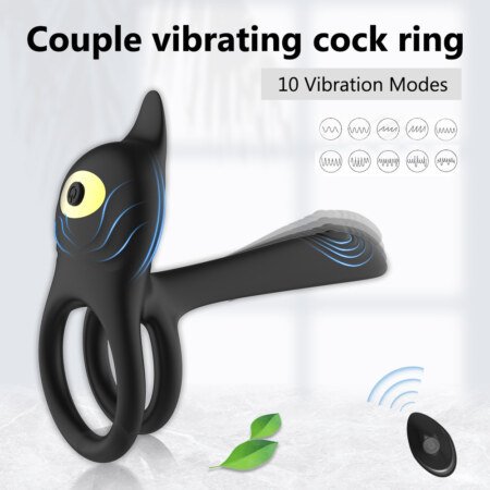 Remote Vibrating Cock Ring for Couples – 10 Modes, Two Motors