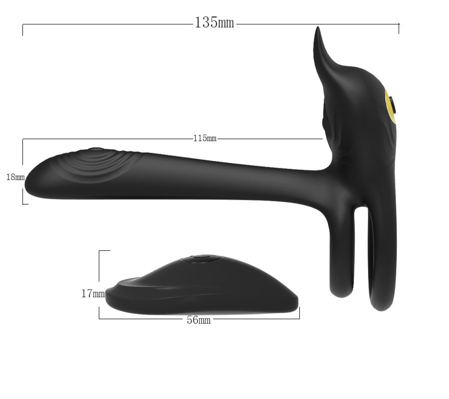 Remote Vibrating Cock Ring for Couples – 10 Modes, Two Motors – view 4