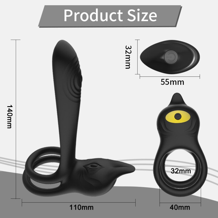 Remote Vibrating Cock Ring for Couples – 10 Modes, Two Motors – view 5