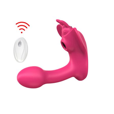 Wearable G-Spot & Suction Vibrator with Remote – 10 + 10 Modes