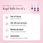 Kegel Balls Set of 3 – Progressive Sizes S, M and L – key features at a glance