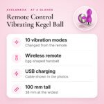 Remote Control Vibrating Kegel Ball – 10 Modes, USB Rechargeable – key features at a glance