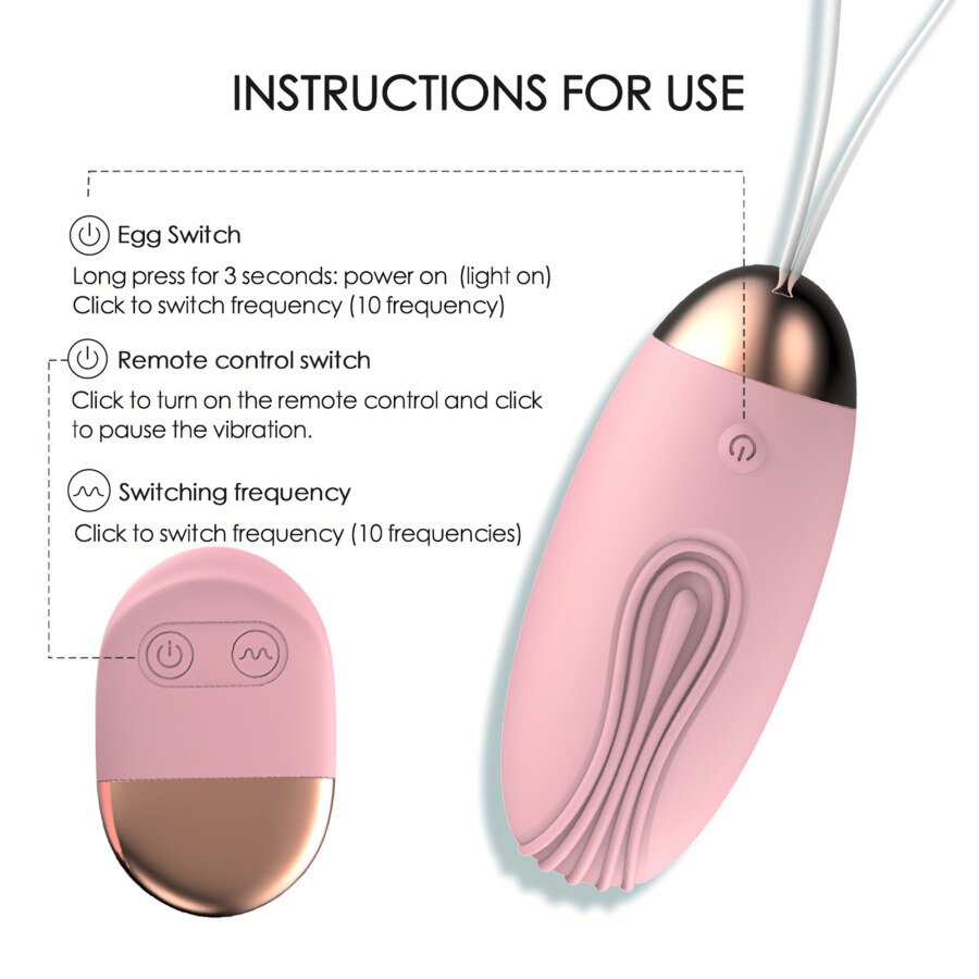 Remote Control Love Egg – USB Rechargeable, 10 Modes – view 3