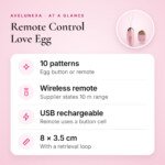 Remote Control Love Egg – USB Rechargeable, 10 Modes – key features at a glance