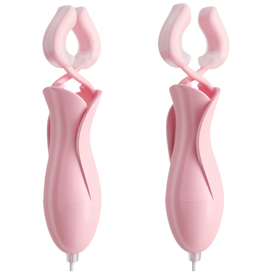 Tulip Nipple Clamps with Suction Piece – Wired Controller, Pink – view 4