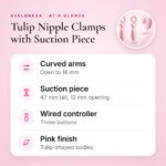 Tulip Nipple Clamps with Suction Piece – Wired Controller, Pink – key features at a glance