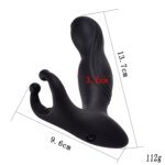 Prostate Massager with Perineum Arm – 13.7 cm, Black – view 3