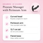 Prostate Massager with Perineum Arm – 13.7 cm, Black – key features at a glance