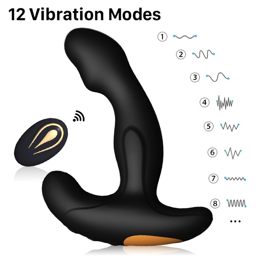 Remote Control Prostate Massager – 12 Vibration Modes, USB Rechargeable – view 4