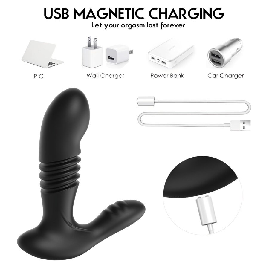 Thrusting Prostate Massager with Remote – 3 Thrust and 12 Vibration Modes – view 6